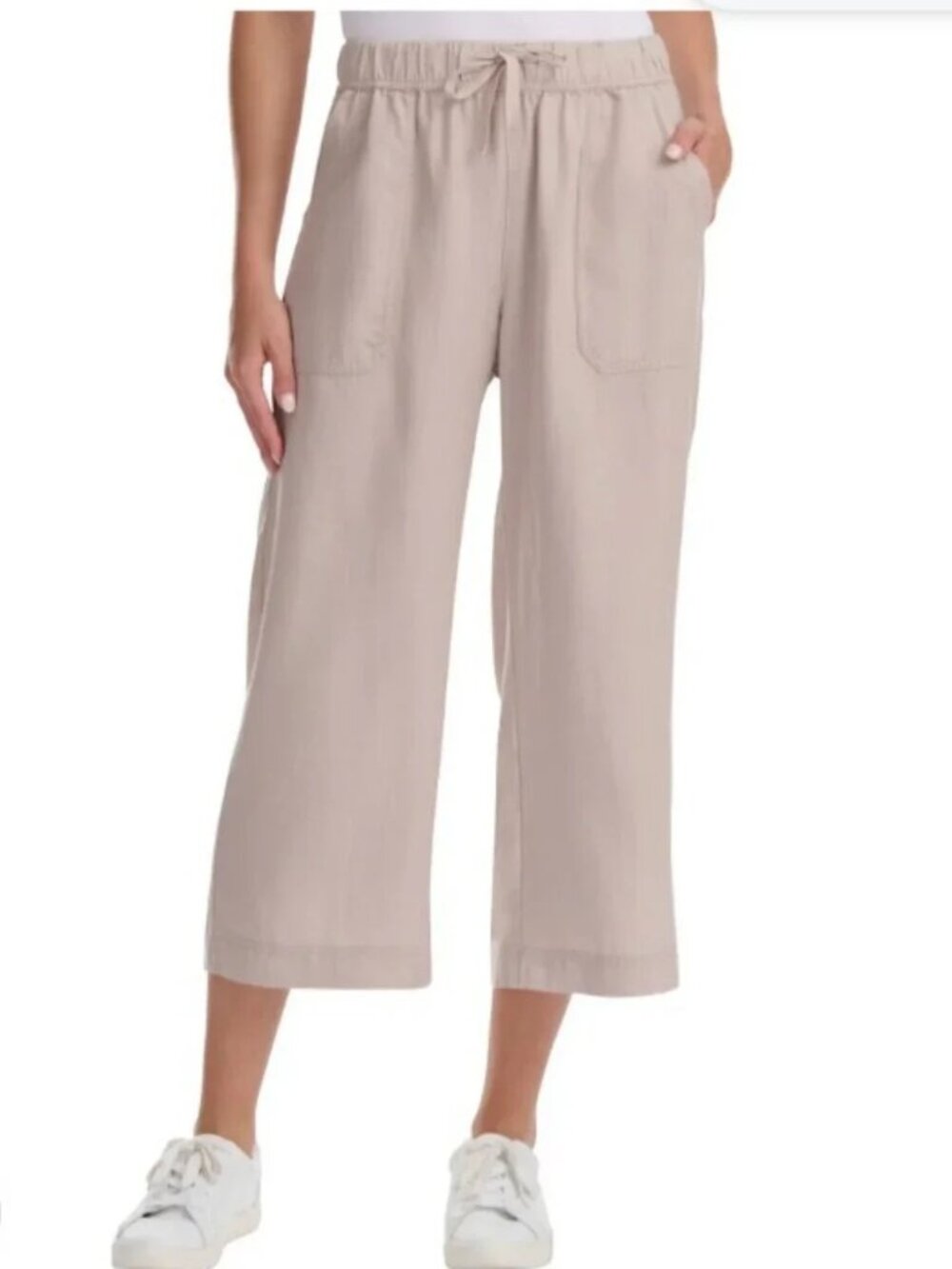 Splendid Wide Leg Crop Pants | Luxe High Rise Lounge Chic | Khaki | XXL | NWT